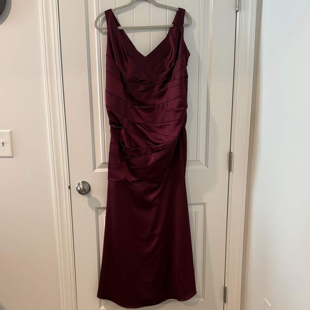 David's Bridal Rich Burgundy Dress
